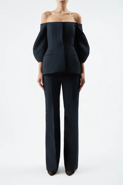 Shop Gabriela Hearst Sawyer Jacket In Silk Wool In Black