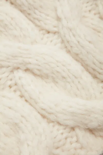 Shop Gabriela Hearst Scarlett Knit Mittens In Ivory Welfat Cashmere