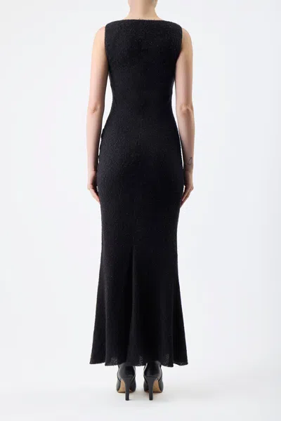 Shop Gabriela Hearst Seren Dress In Boucle Gauze In Black