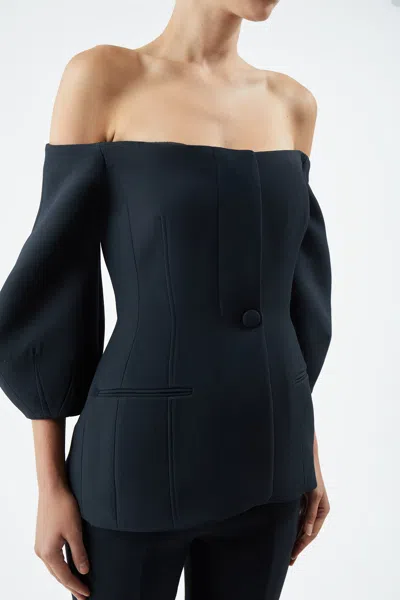 Gabriela Hearst Sawyer Jacket In Silk Wool In Black