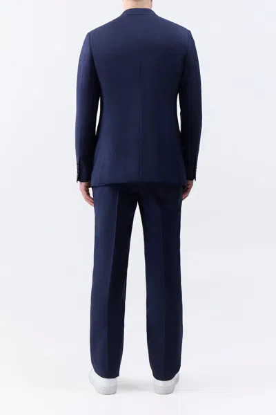 Shop Gabriela Hearst Sebastian Pant In Dark Navy Wool