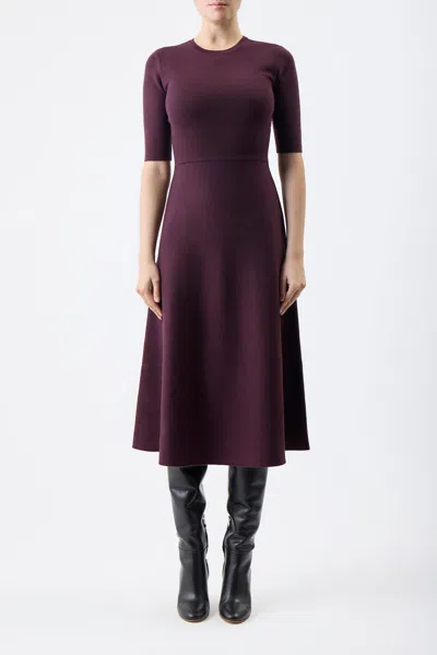 Gabriela Hearst Seymore Dress In Deep Bordeaux