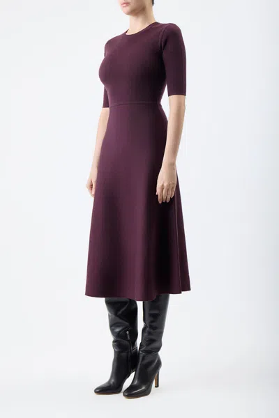 Gabriela Hearst Seymore Dress In Deep Bordeaux