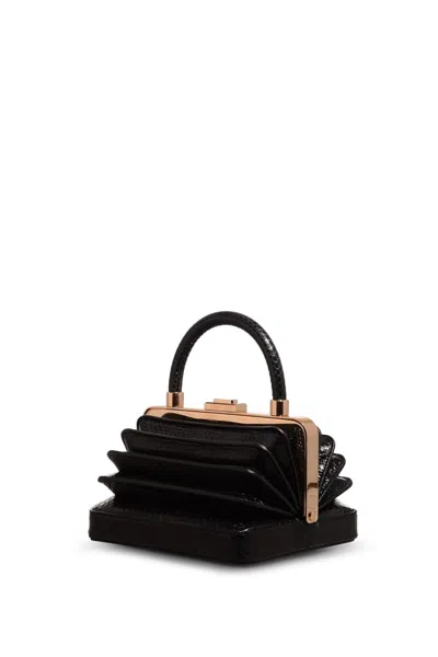 Gabriela Hearst Small Diana Bag In Black Snakeskin In Black