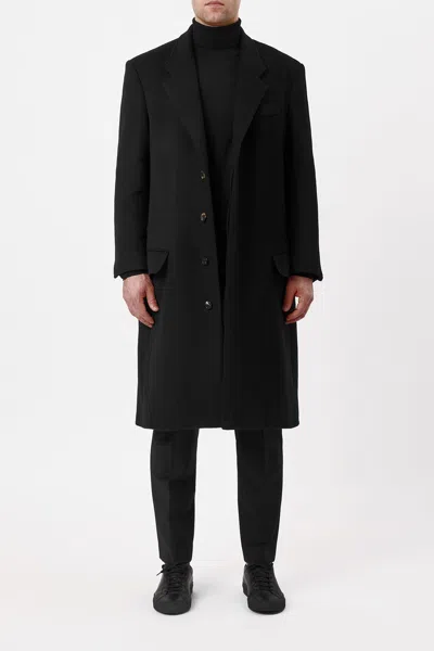 Shop Gabriela Hearst Slade Coat In Black Double-face Recycled Cashmere