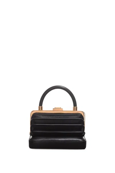 Shop Gabriela Hearst Small Diana Bag In Black Nappa Leather