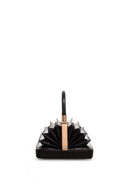 Gabriela Hearst Small Diana Bag In Black Snakeskin In Black