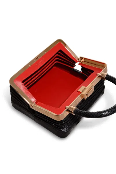 Gabriela Hearst Small Diana Bag In Black Snakeskin In Black