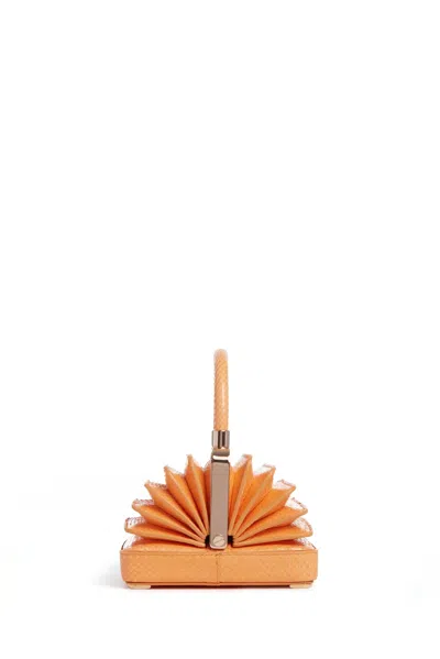 Gabriela Hearst Small Diana Bag In Fluorescent Orange Snakeskin In Fluorescent Orange