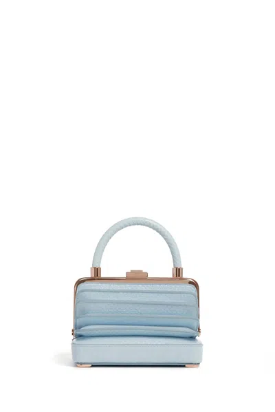 Gabriela Hearst Small Diana Bag In Light Blue Snakeskin In Light Blue