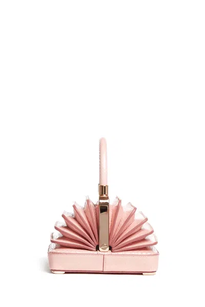 Gabriela Hearst Small Diana Bag In Pink Snakeskin In Pink