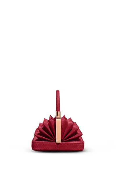 Gabriela Hearst Small Diana Bag In Red Snakeskin In Red