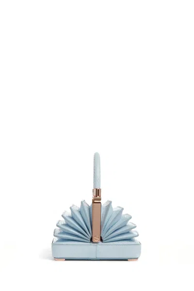 Gabriela Hearst Small Diana Bag In Light Blue Snakeskin In Light Blue