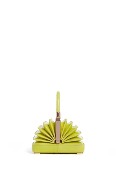 Gabriela Hearst Small Diana Bag In Lime Adamite Snakeskin In Lime Adamite