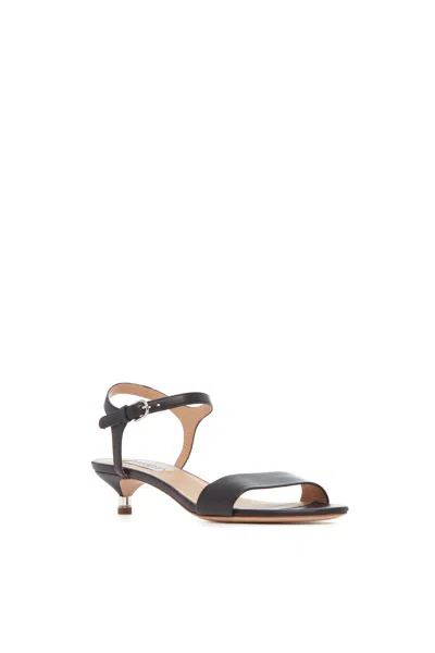 Gabriela Hearst Soraya Low Heel Sandal In Black Leather In Black