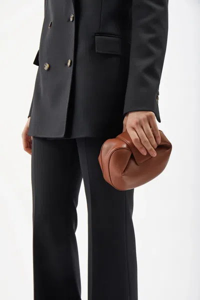 Gabriela Hearst Soft Demi Clutch In Olive Leather In Olive