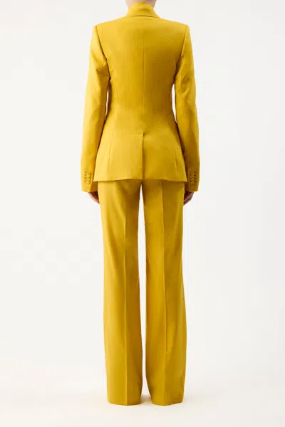 Shop Gabriela Hearst Stephanie Blazer In Golden Birch Superfine Wool