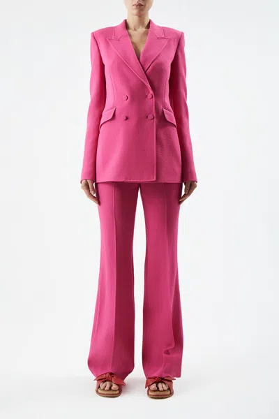 Gabriela Hearst Stephanie Tailored Wool Blazer In Fuchsia