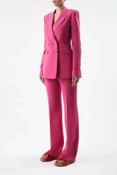 Gabriela Hearst Stephanie Tailored Wool Blazer In Fuchsia
