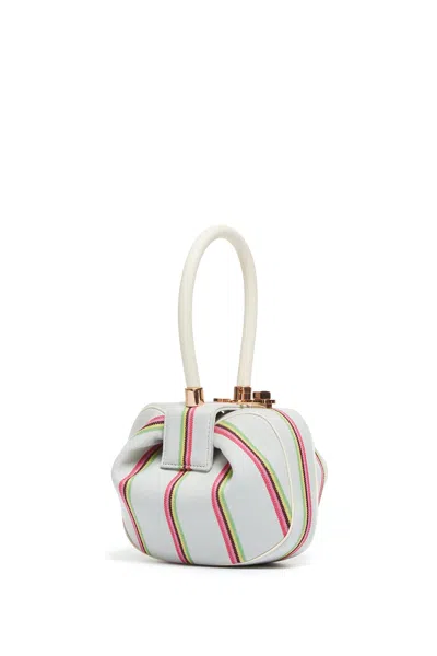 Gabriela Hearst Striped Demi Bag In Ivory Wool In Ivory