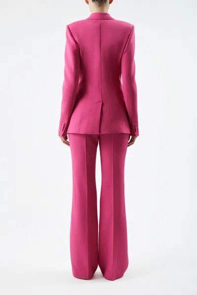 Gabriela Hearst Stephanie Tailored Wool Blazer In Fuchsia