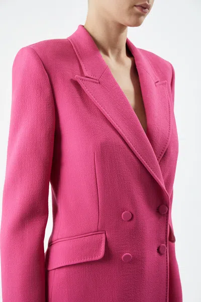 Gabriela Hearst Stephanie Tailored Wool Blazer In Fuchsia