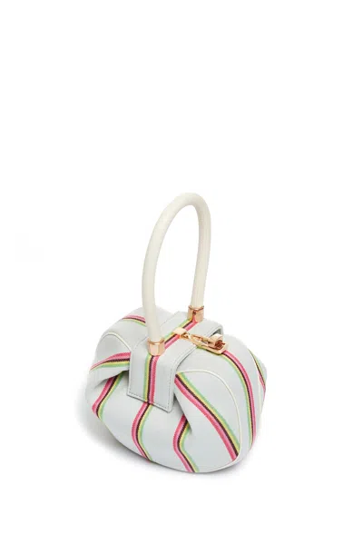 Gabriela Hearst Striped Demi Bag In Ivory Wool In Ivory