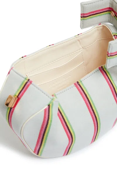 Gabriela Hearst Striped Demi Bag In Ivory Wool In Ivory