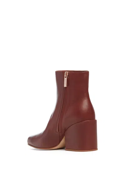 Gabriela Hearst Tito Block Heel Boot In Cognac Leather In Cognac