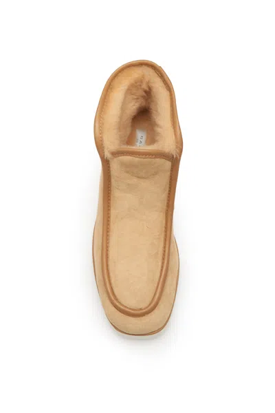 Shop Gabriela Hearst Tyga Shearling Boot In Camel Leather