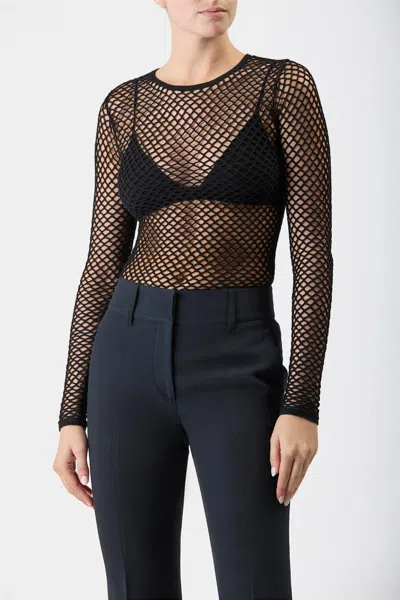 Gabriela Hearst Troth Knit Top In Black Merino Wool In Black