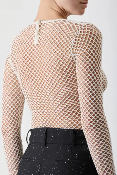 Gabriela Hearst Troth Knit Top In Ivory Merino Wool In Ivory