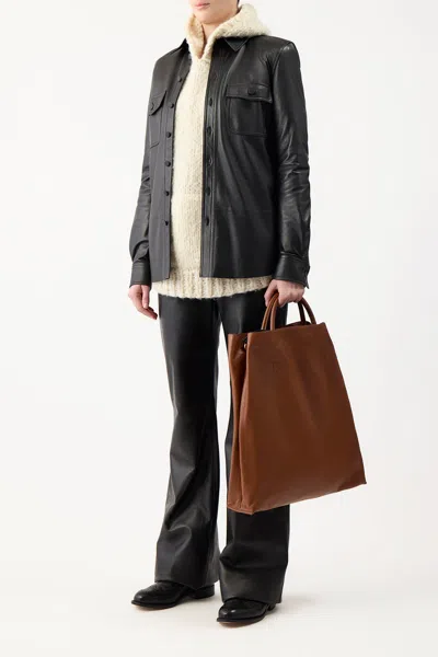 Shop Gabriela Hearst Vesta Pant In Black Leather