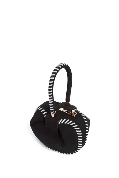 Gabriela Hearst Whipstitch Demi Bag In Black Suede In Black