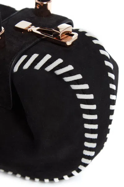 Gabriela Hearst Whipstitch Demi Bag In Black Suede In Black