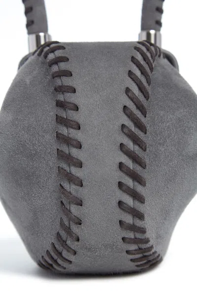 Gabriela Hearst Whipstitch Demi Bag In Charcoal Suede In Charcoal