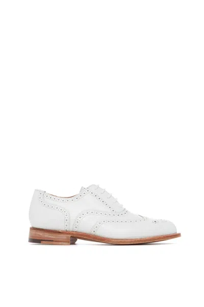 Shop Gabriela Hearst Wincap Oxford Shoe In White Leather