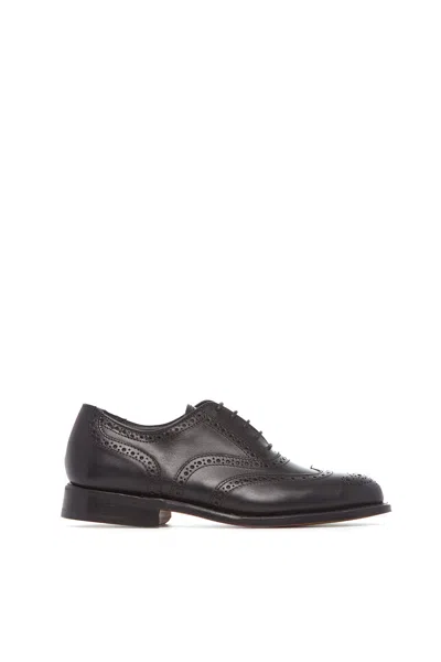 Shop Gabriela Hearst Wincap Oxford Shoe In Black Leather