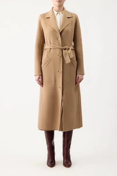 Gabriela Hearst William Coat In Double-face Recycled Cashmere In Camel