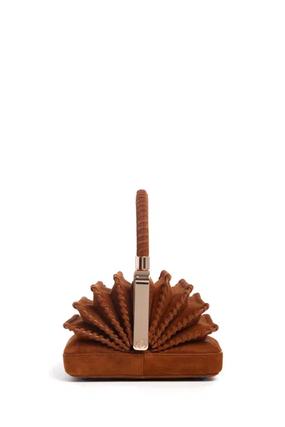 Gabriela Hearst Whipstitch Diana Bag In Cognac Suede In Cognac