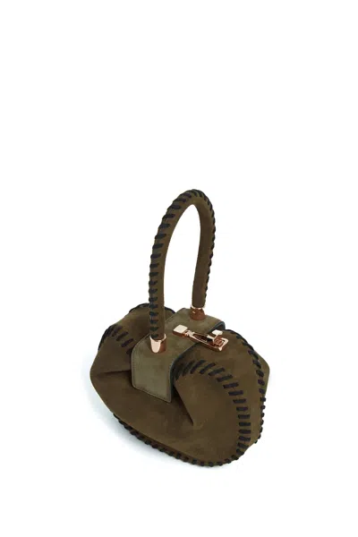Gabriela Hearst Whipstitch Demi Bag In Olive Suede In Olive