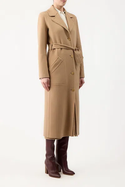 Gabriela Hearst William Coat In Double-face Recycled Cashmere In Camel
