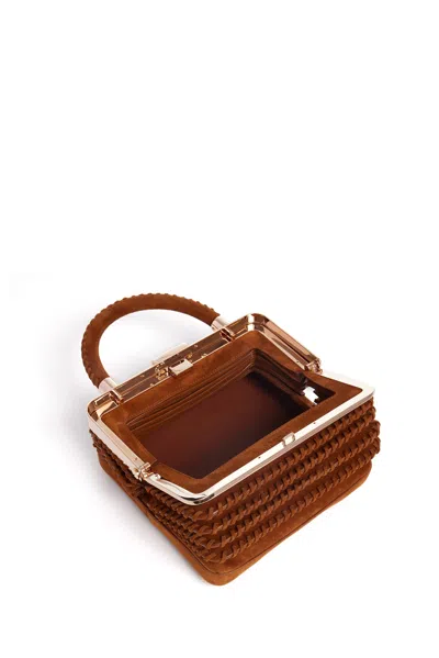 Gabriela Hearst Whipstitch Diana Bag In Cognac Suede In Cognac