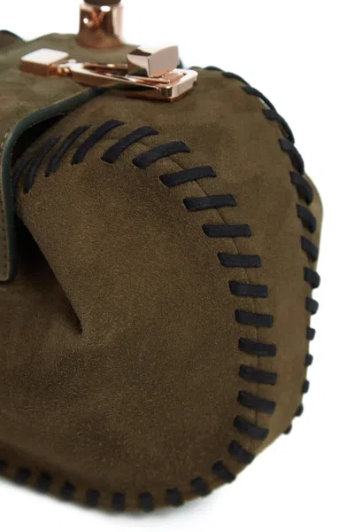 Gabriela Hearst Whipstitch Demi Bag In Olive Suede In Olive