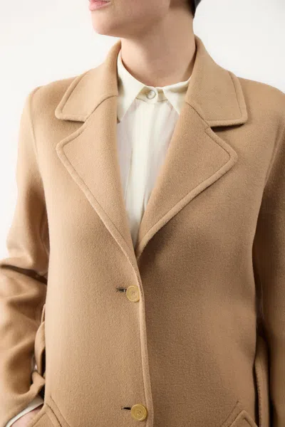 Gabriela Hearst William Coat In Double-face Recycled Cashmere In Camel