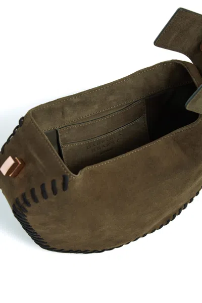 Gabriela Hearst Whipstitch Demi Bag In Olive Suede In Olive