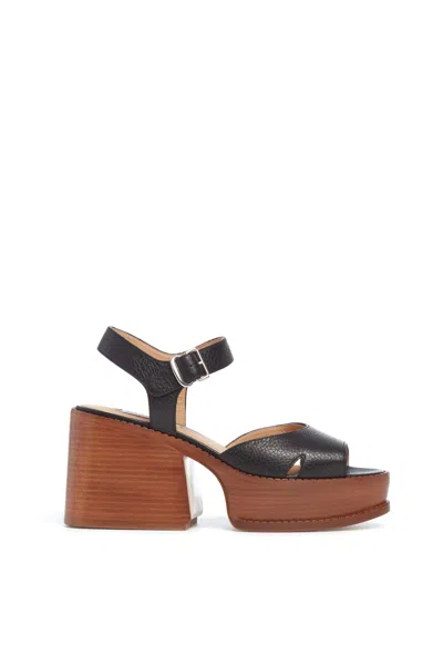 Shop Gabriela Hearst Zuri Platform Sandal In Black Leather