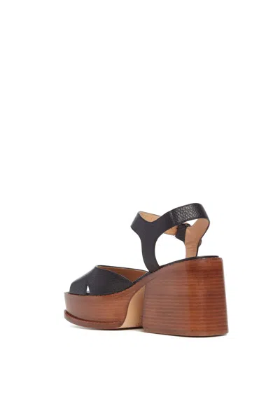 Shop Gabriela Hearst Zuri Platform Sandal In Black Leather