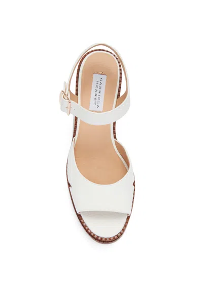 Shop Gabriela Hearst Zuri Platform Sandal In Cream Leather