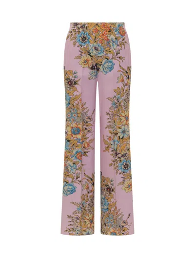 Shop Etro Bouquet Bandana Pant In Pink